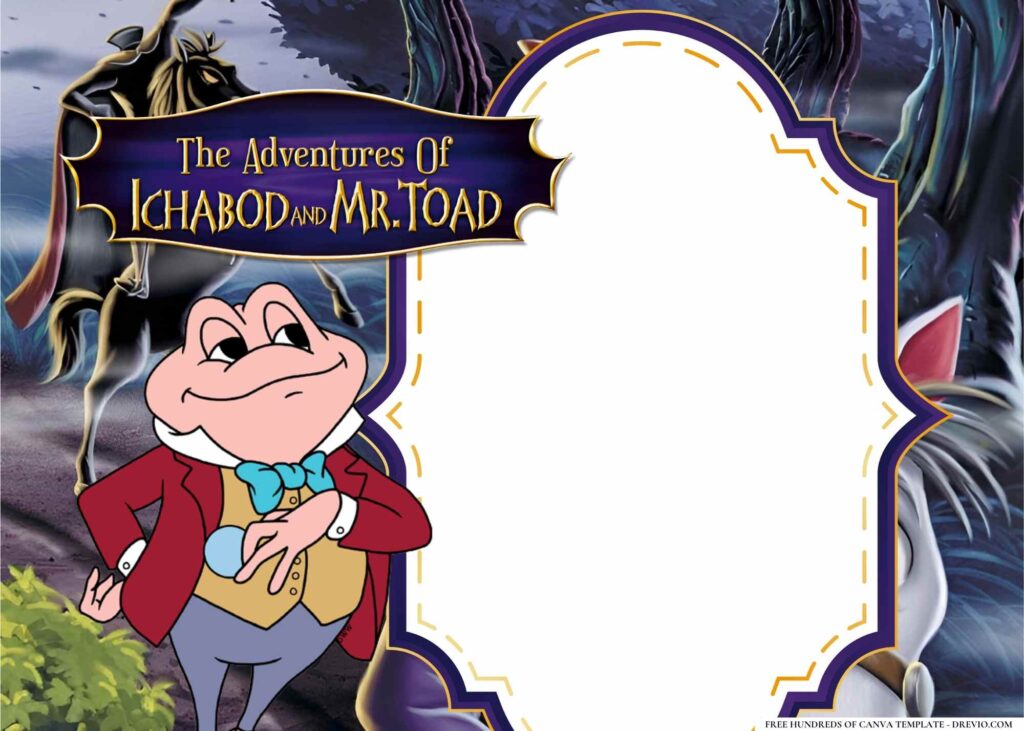 Invitation Template of 14+ The Adventures of Ichabod and Mr. Toad Birthday Invitation Templates 5