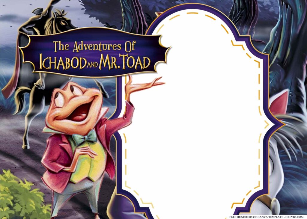 Invitation Template of 14+ The Adventures of Ichabod and Mr. Toad Birthday Invitation Templates 7