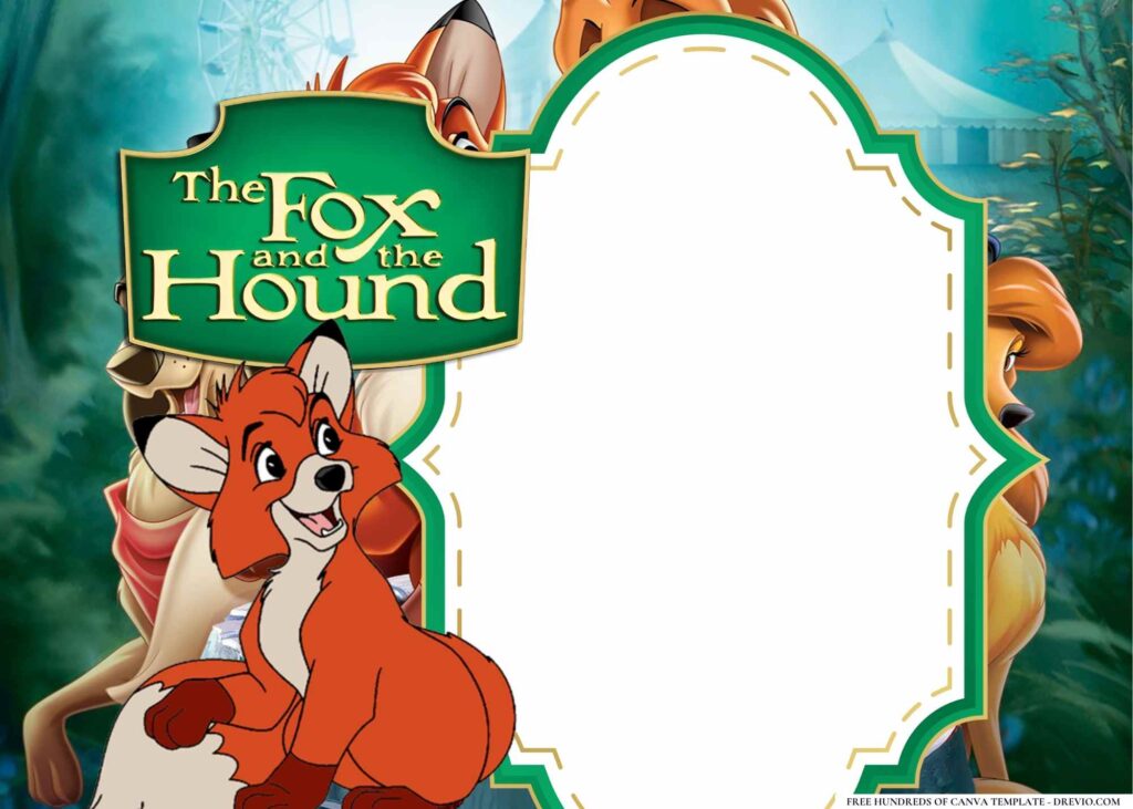 Invitation Template of 18+ The Fox and the Hound Birthday Invitation Templates 5