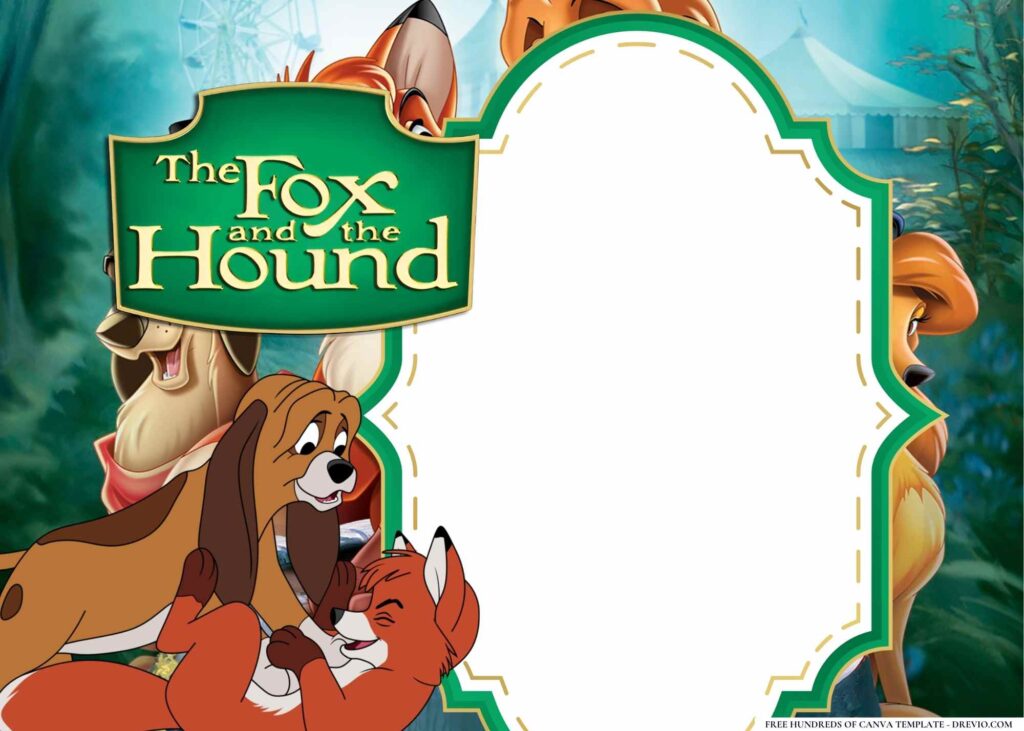 Invitation Template of 18+ The Fox and the Hound Birthday Invitation Templates 7