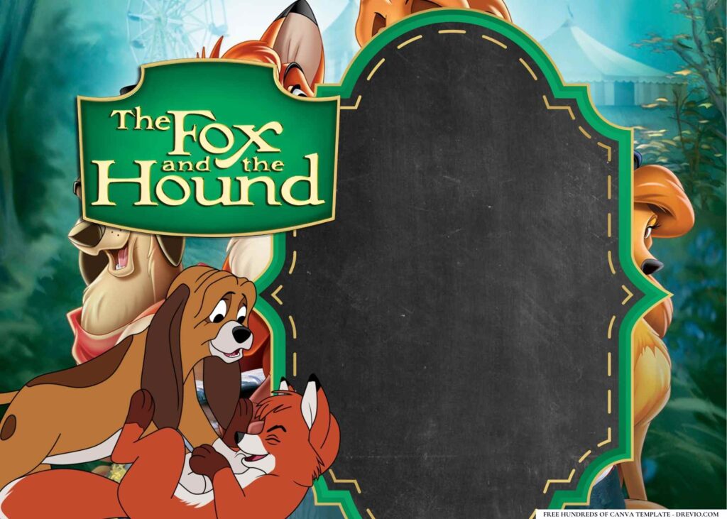 Invitation Template of 18+ The Fox and the Hound Birthday Invitation Templates 8