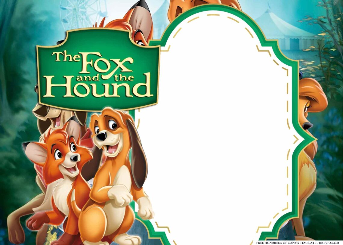 18+ The Fox and the Hound Birthday Invitation Templates | Download ...
