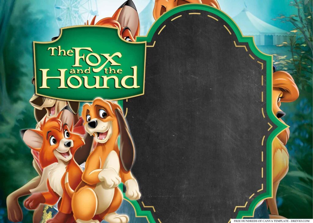 Invitation Template of 18+ The Fox and the Hound Birthday Invitation Templates 4