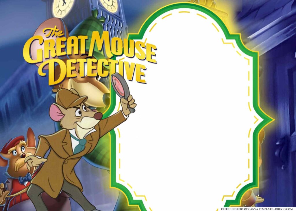 Invitation Template of 18+ The Great Mouse Detective Birthday Invitation Templates 5