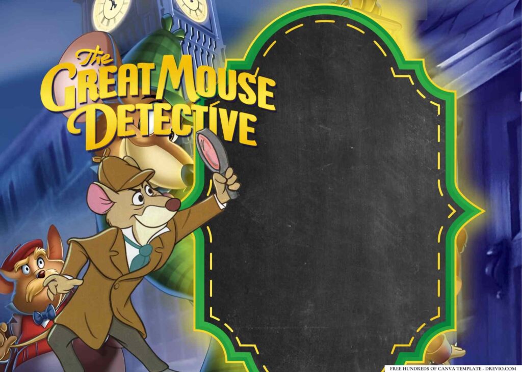 Invitation Template of 18+ The Great Mouse Detective Birthday Invitation Templates 6