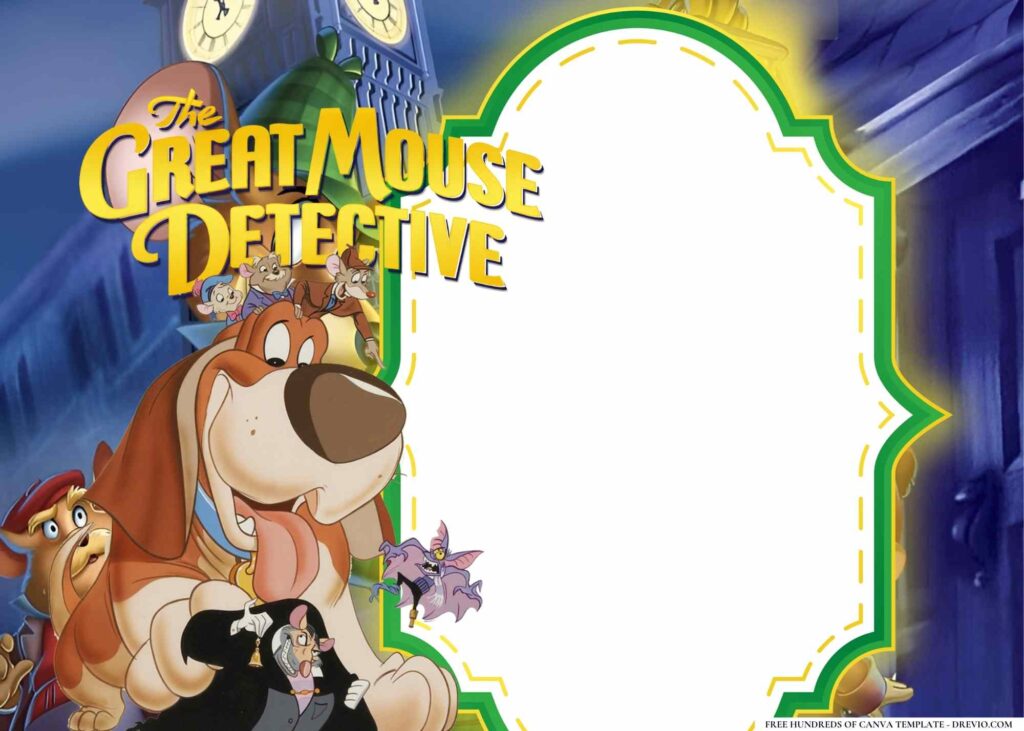 Invitation Template of 18+ The Great Mouse Detective Birthday Invitation Templates 7