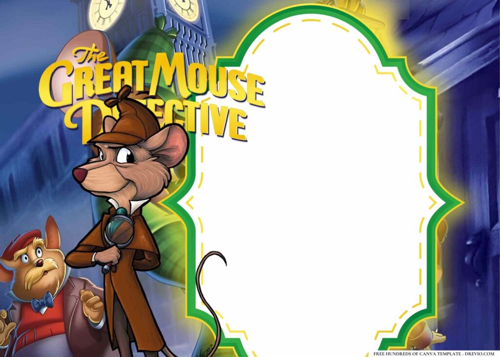 Invitation Template of 18+ The Great Mouse Detective Birthday Invitation Templates 9