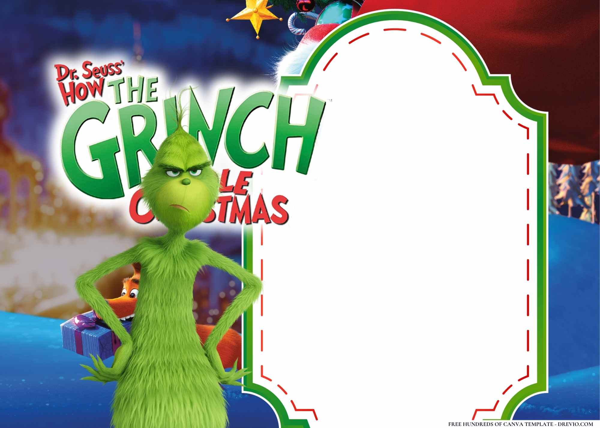 FREE-The Grinch-Birthday-Canva-Templates (10) | Download Hundreds FREE ...