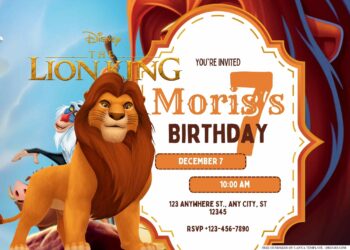 FREE Editable The Lion King Birthday Invitation Templates