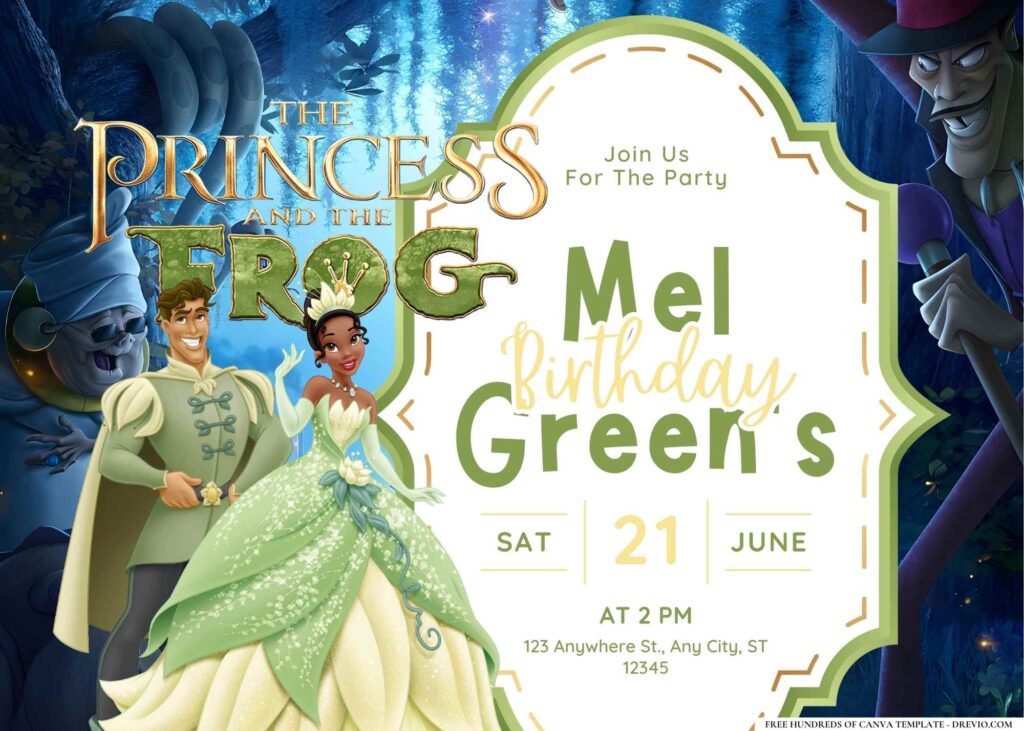 Invitation Template of 22+ The Princess and the Frog Birthday Invitation Templates 6