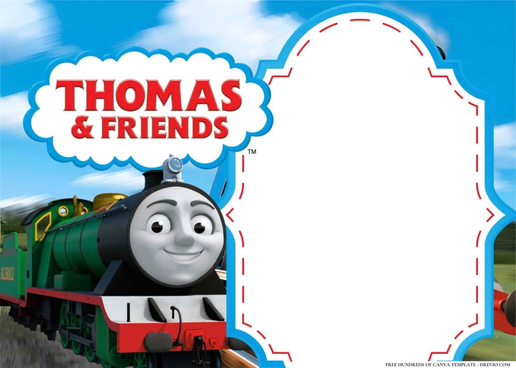 Invitation Template of 14+ Thomas the Tank Engine Birthday Invitation Templates 5