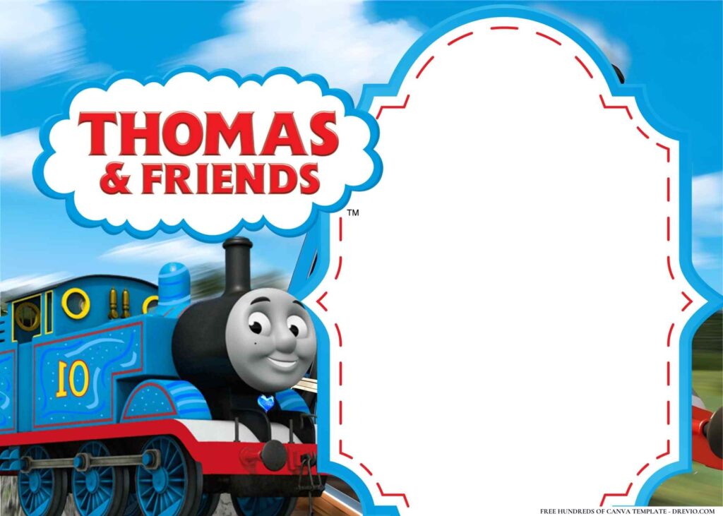 Invitation Template of 14+ Thomas the Tank Engine Birthday Invitation Templates 7