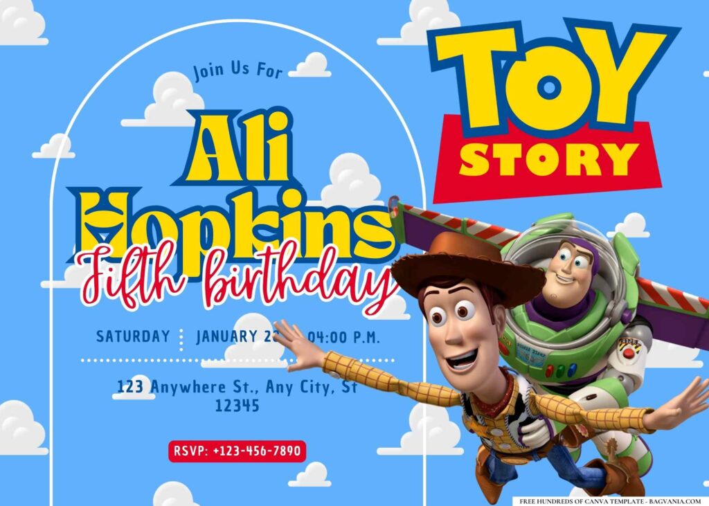 FREE Editable Toy Story Adventure Birthday Invitation 