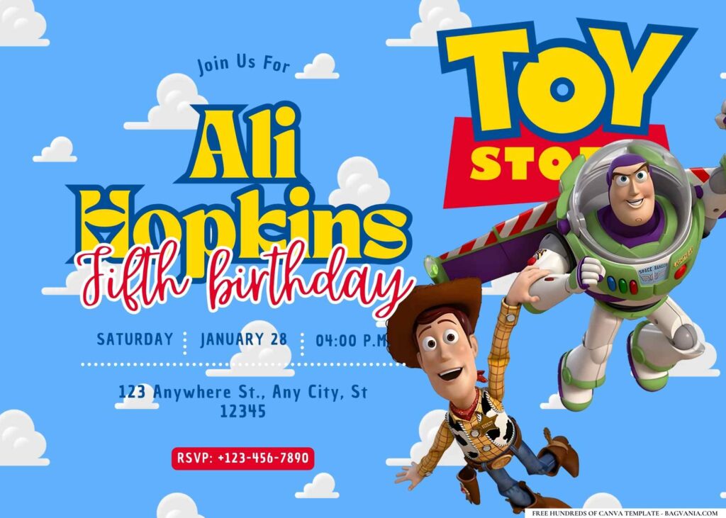 FREE Editable Toy Story Adventure Birthday Invitation 