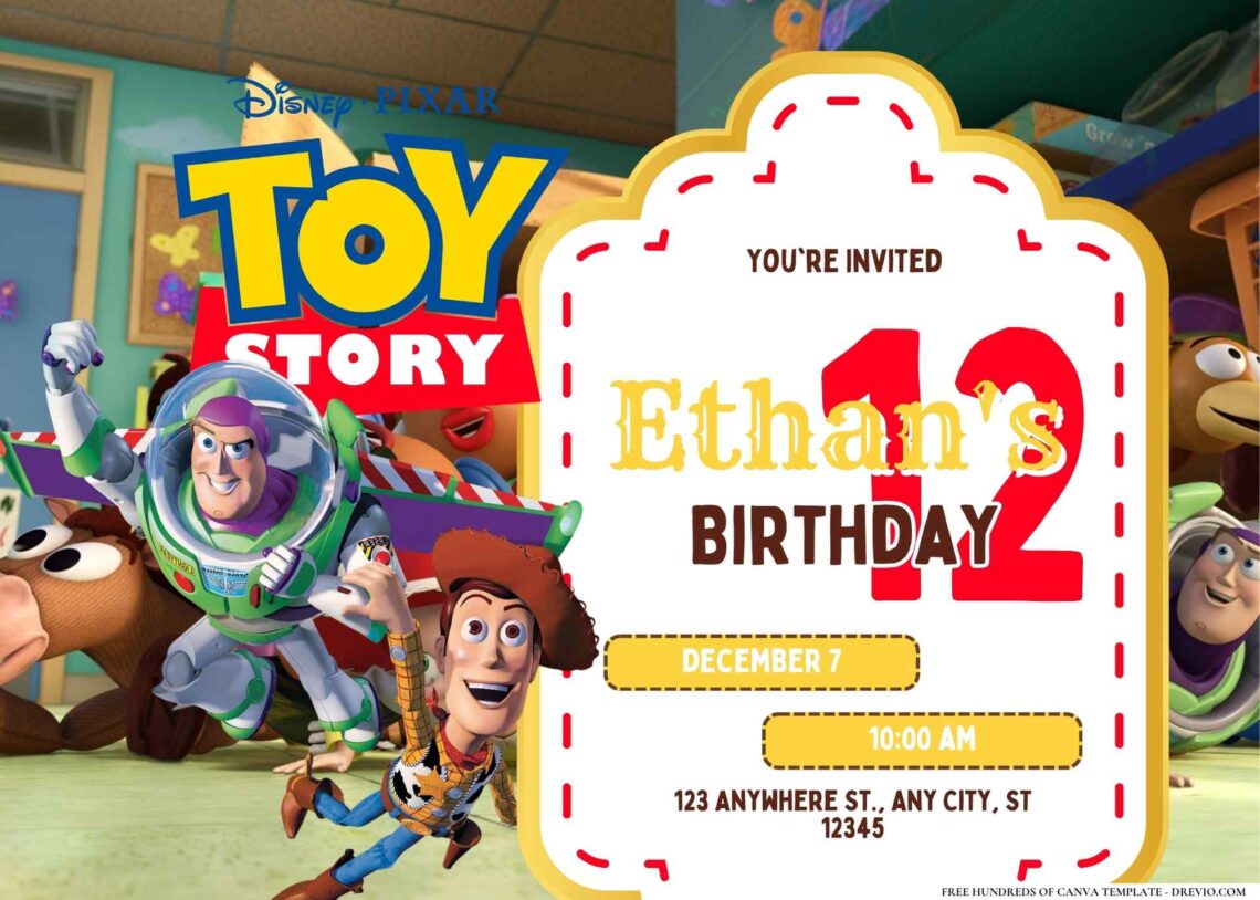 Free Toy Story Woody Birthday Canva Templates Download Hundreds Free Printable Birthday