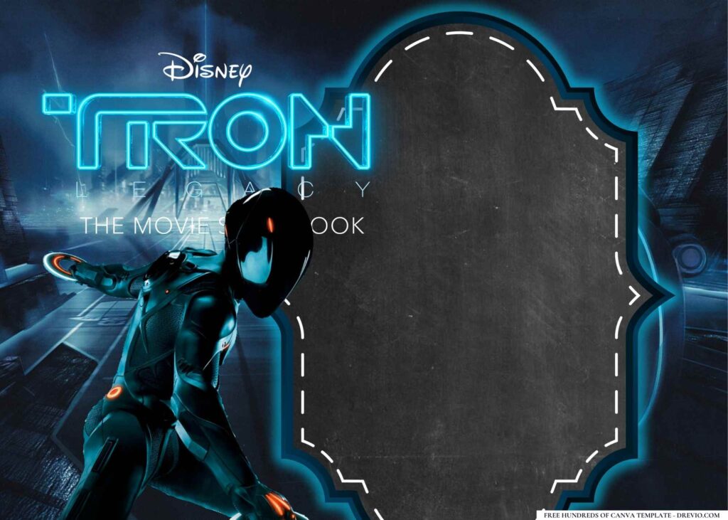 Invitation Template of 22+ Tron Legacy Birthday Invitation Templates 8