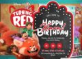 FREE Editable Turning Red Birthday Invitation