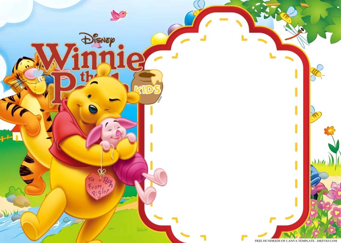 FREE-Winnie the Pooh-Birthday-Canva-Templates (18) | Download Hundreds ...
