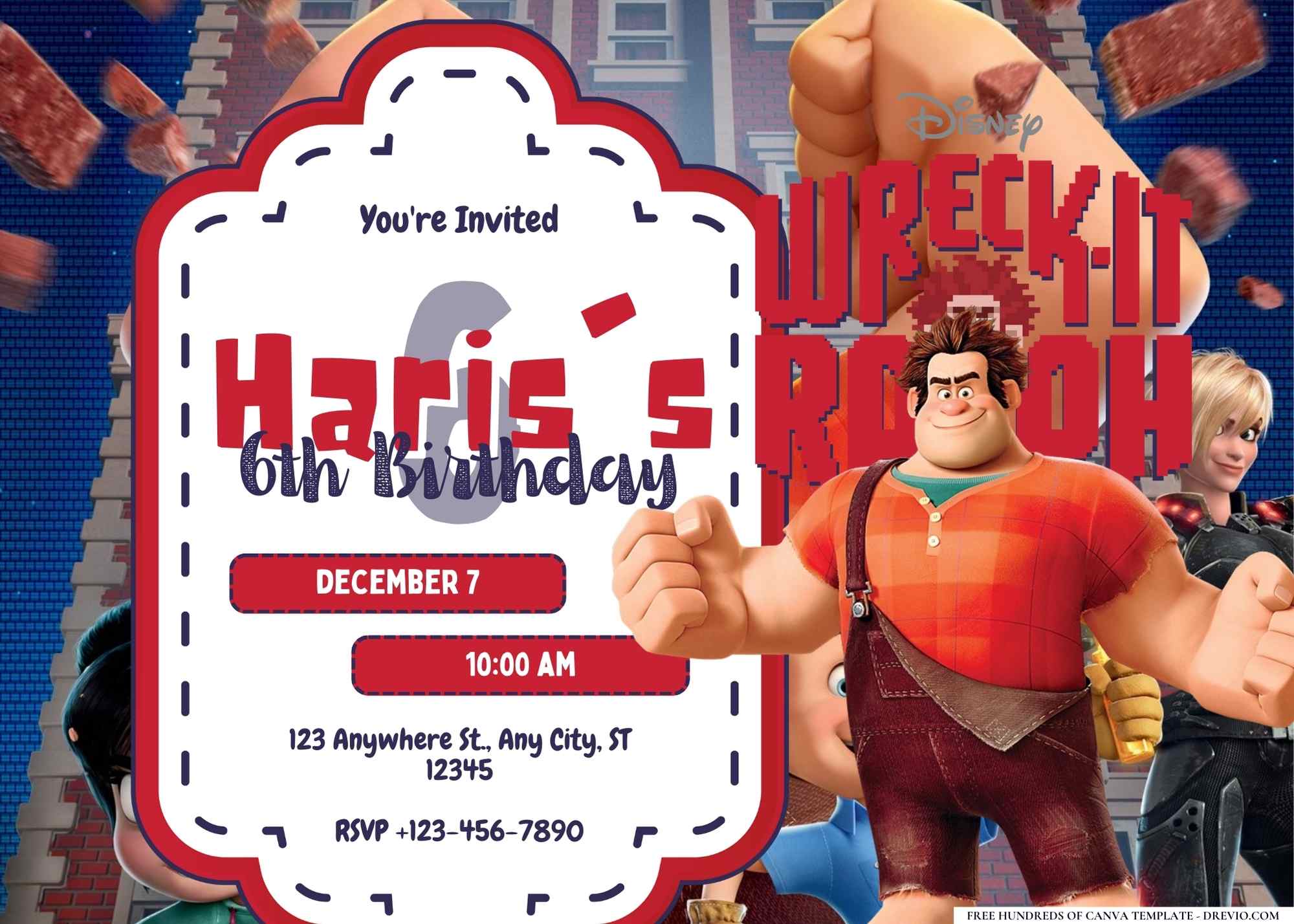 14+ Wreck-It Ralph Birthday Invitation Templates | Download Hundreds ...