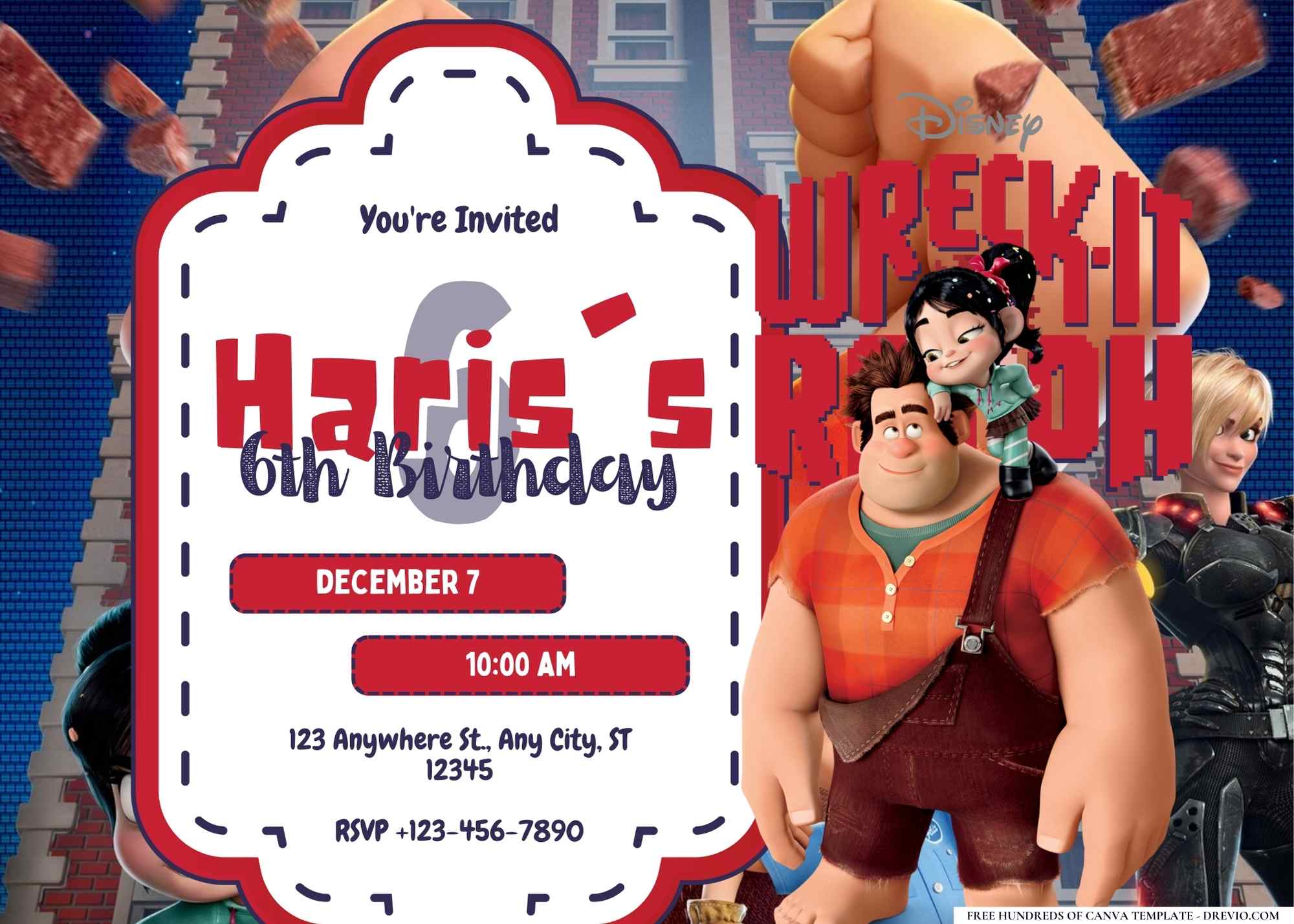 FREE-Wreck-It Ralph-Birthday-Canva-Templates (5) | Download Hundreds ...