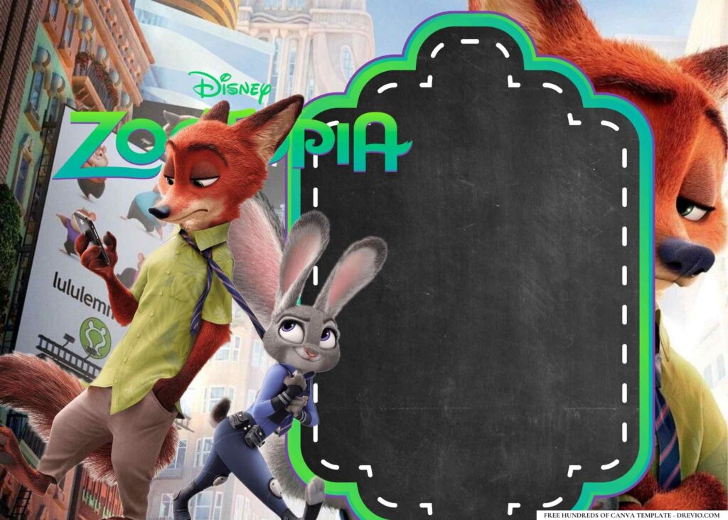 Invitation Template of 14+ Zootopia Birthday Invitation Templates 2