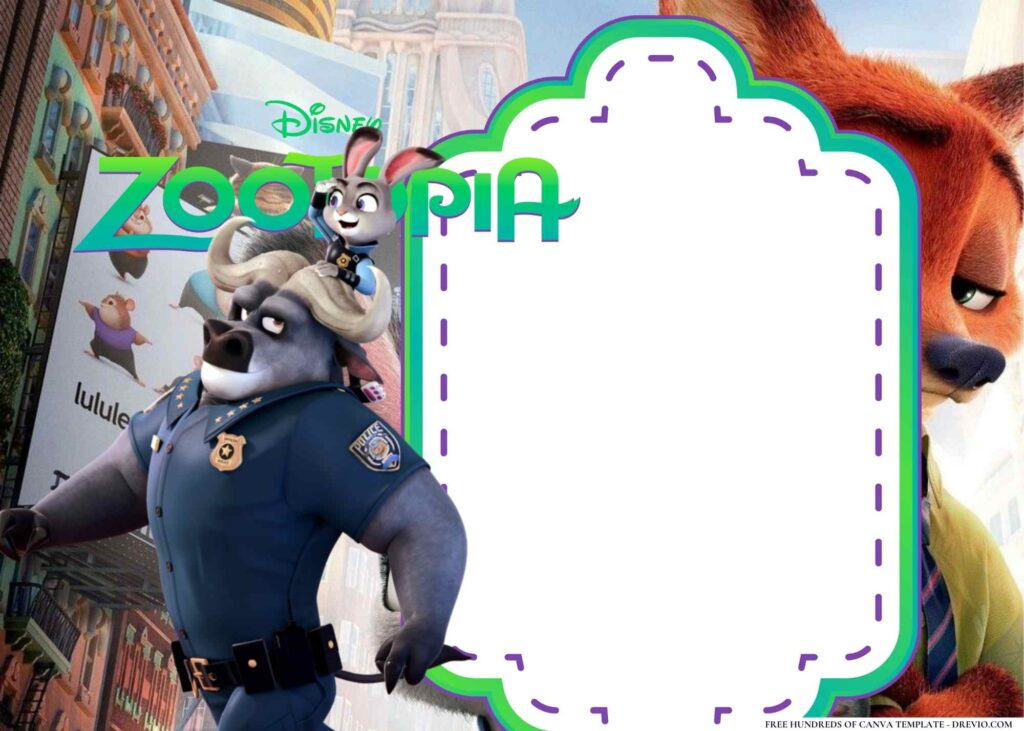 Invitation Template of 14+ Zootopia Birthday Invitation Templates 3