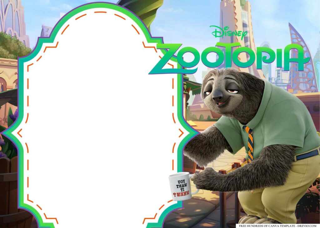 Invitation Template of 14+ Zootopia Birthday Invitation Templates 3