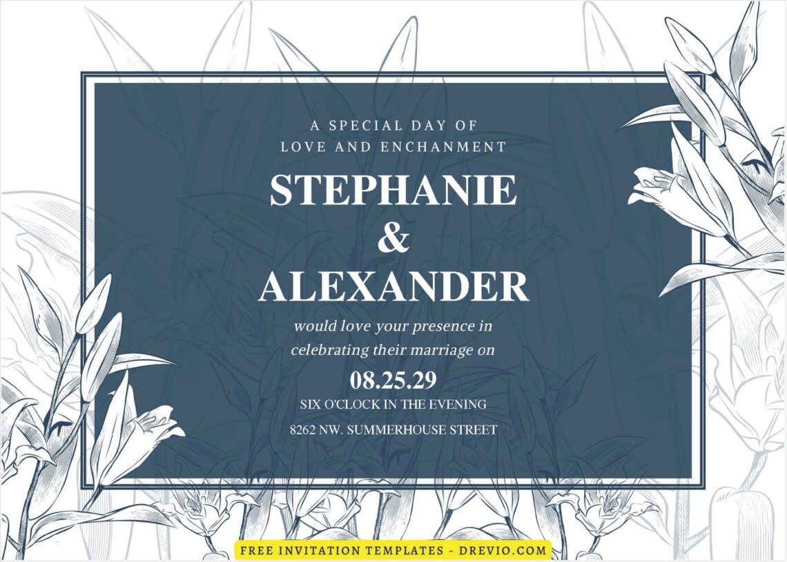 (Free Editable PDF) Artistic Hand Painted Floral & Greenery Wedding Invitation Templates B