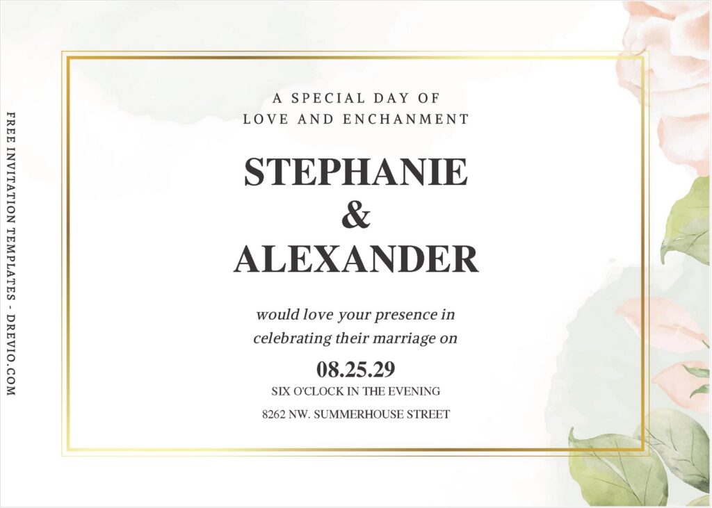 Invitation Template of (Free Editable PDF) Essential Spring Wedding Invitation Templates 2