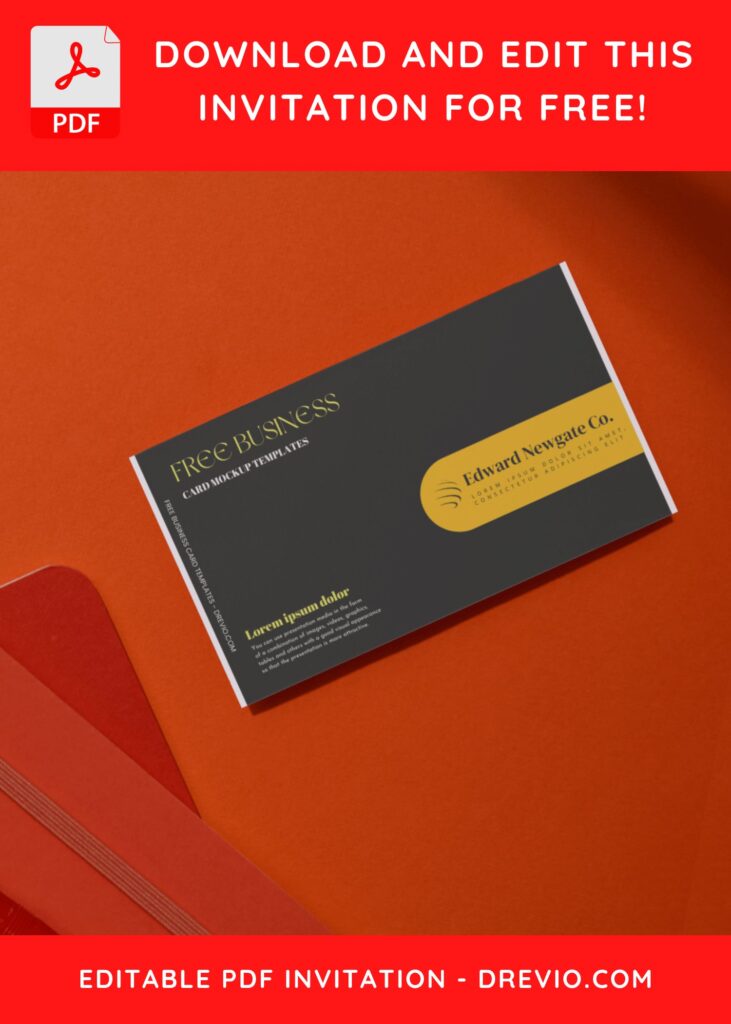 10+ Sleek Brown & Orange Accent Canva Business Card Templates D