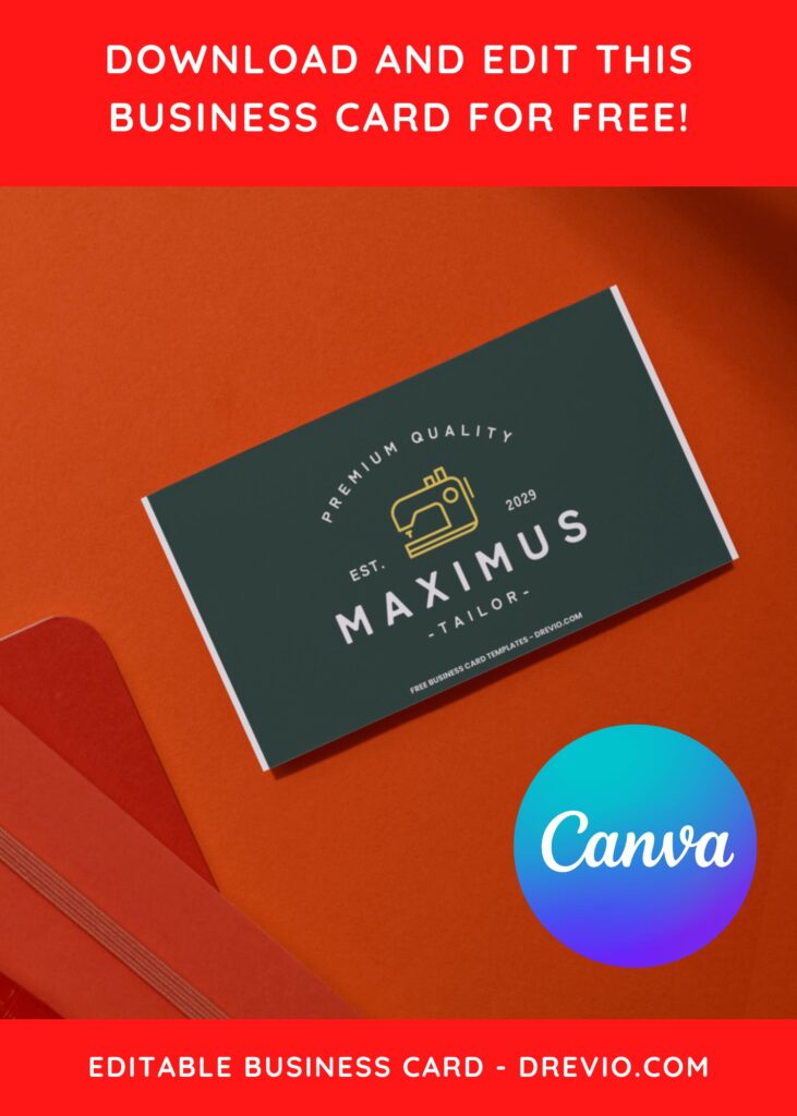 10+ Classy Tailor Canva Business Card Templates A