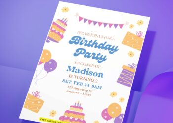 (Free Editable PDF) Fun And Sweet Treats Birthday Invitation Templates