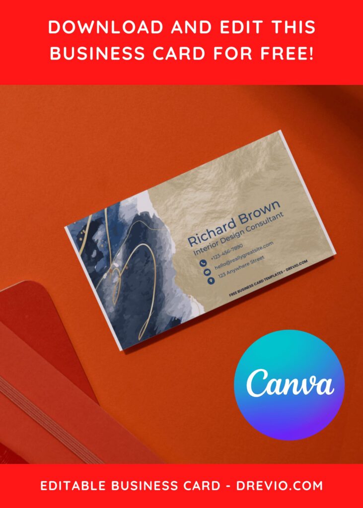 10+ Sleek Marble Canva Business Card Templates E