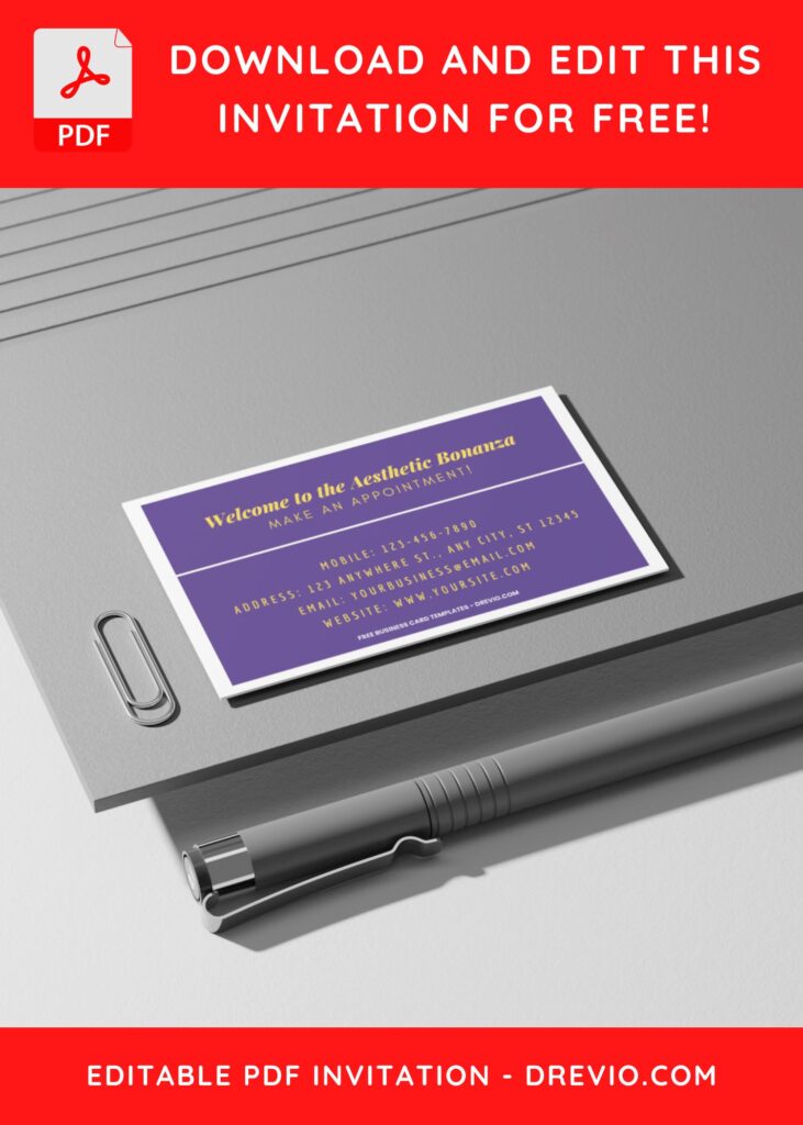 10 Typography & Y2K Style Canva Business Card Templates F