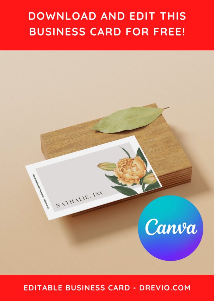 10+ Stylish Tulip Floral Canva Business Card Templates I