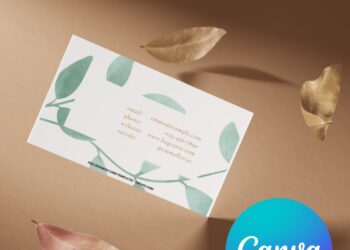 10+ Aesthetic Floral Greenery Canva Business Card Templates