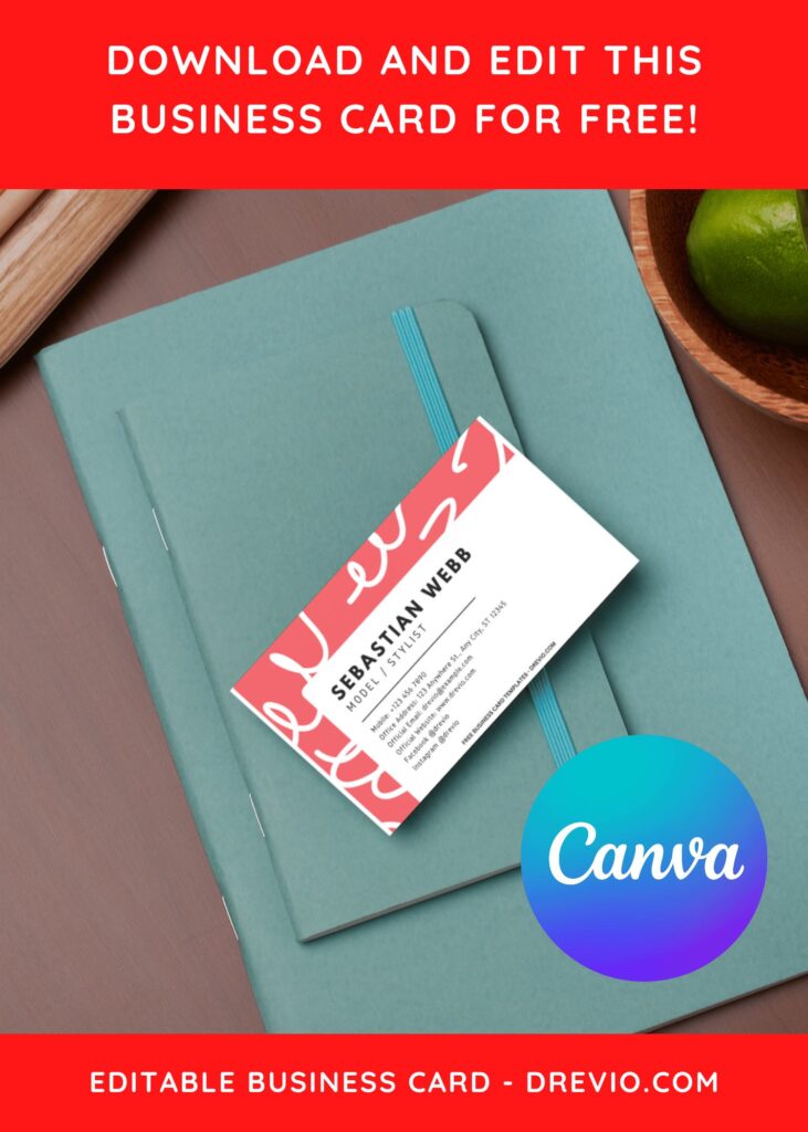 10+ Abstract Cursive Lines Canva Business Card Templates I