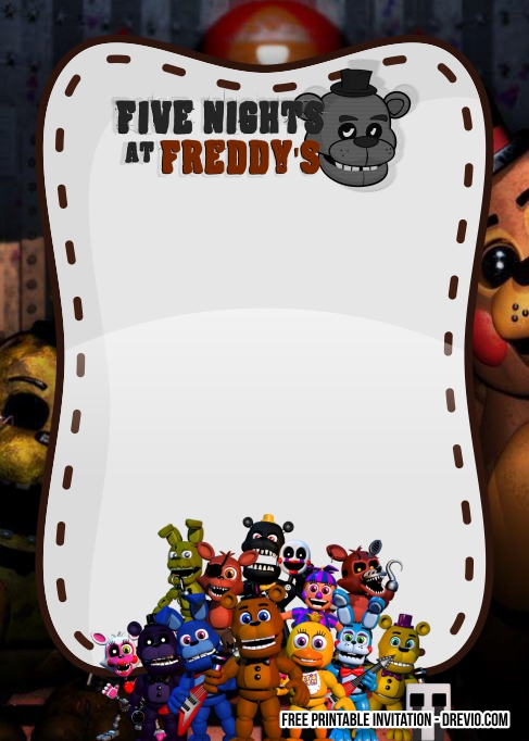 Five Nights at Freddy’s Birthday Invitation