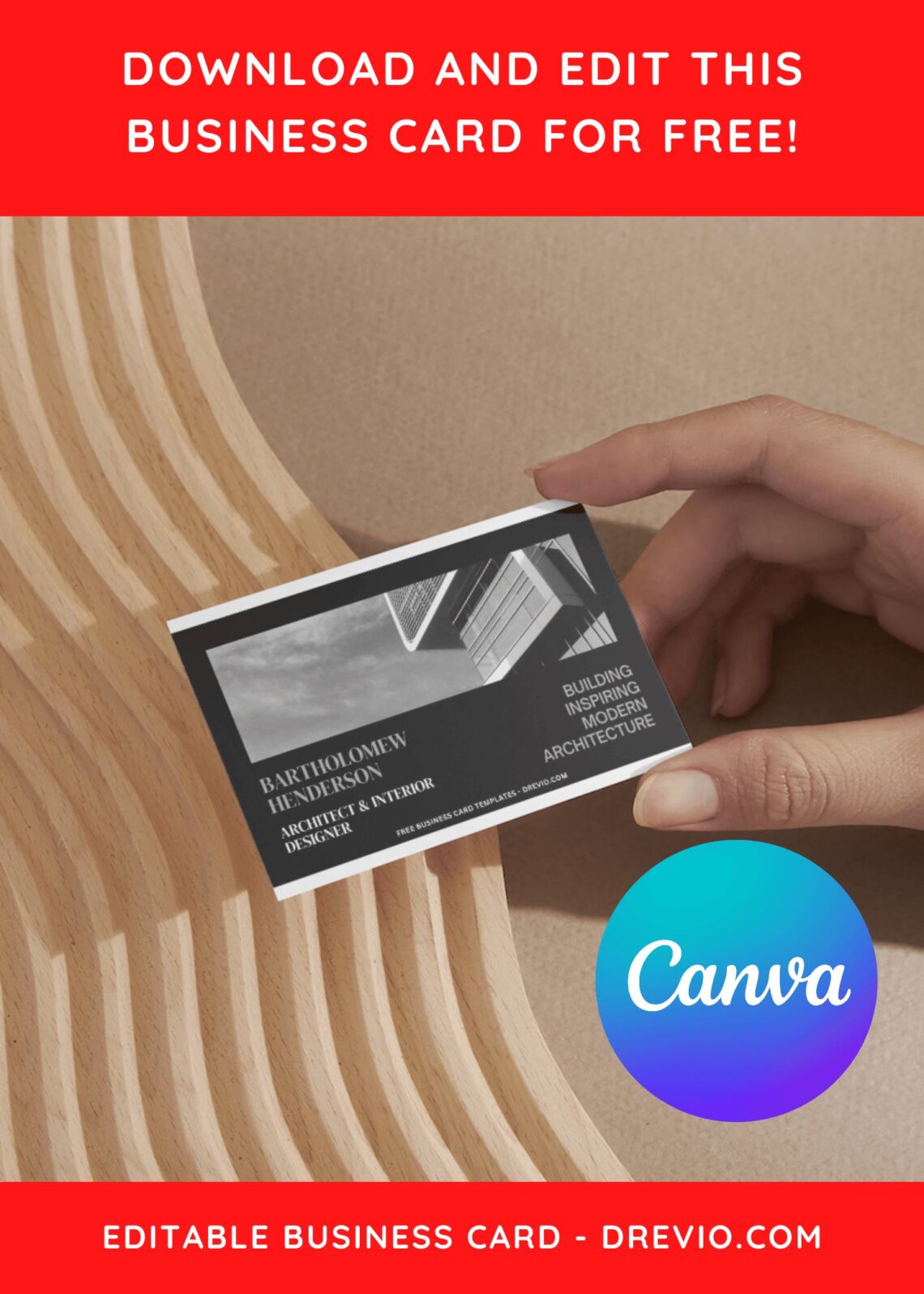 10+ Sleek Minimalist Architecture Canva Business Card Templates J