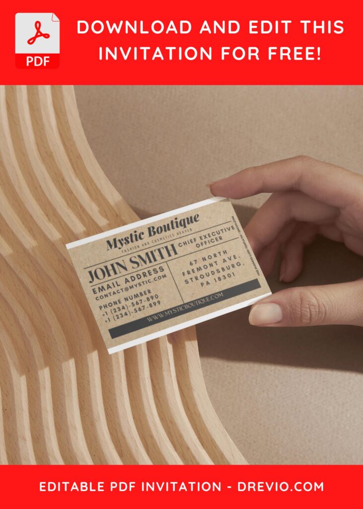10+ Kraft Cardboard Canva Business Card Templates E