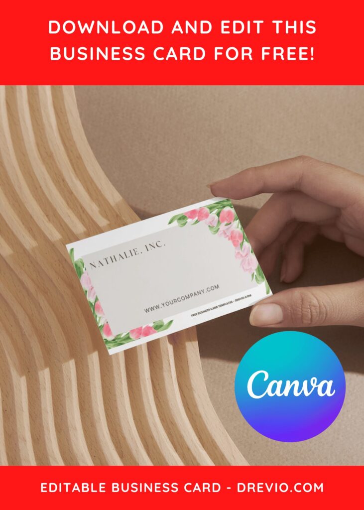 10+ Stylish Tulip Floral Canva Business Card Templates A
