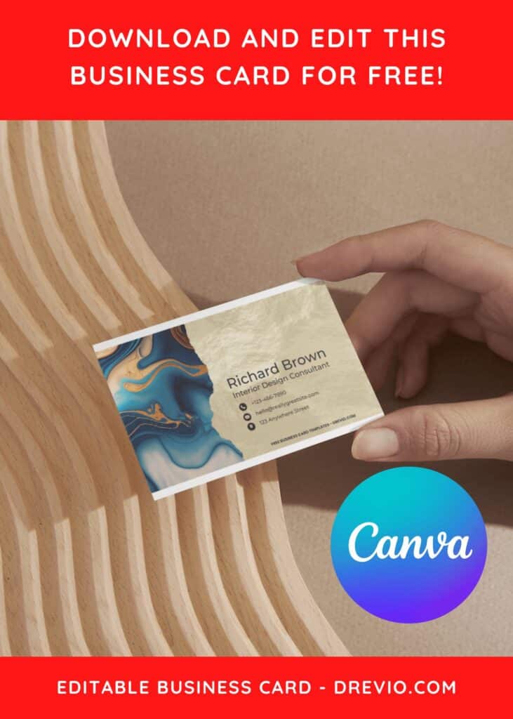 10+ Sleek Marble Canva Business Card Templates G