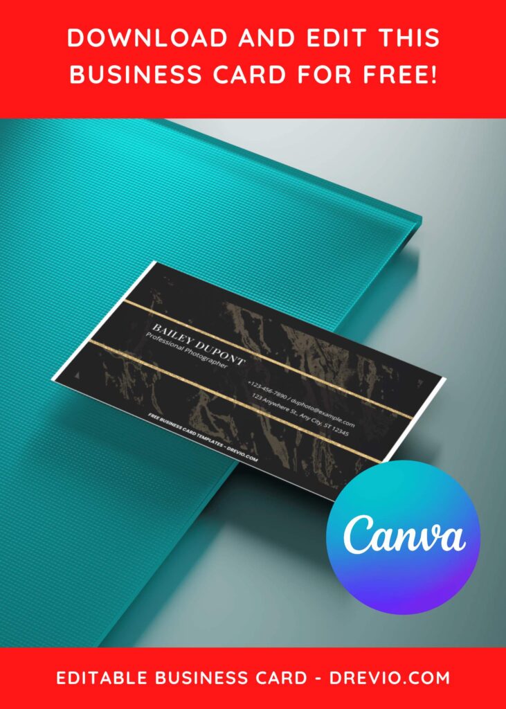 10+ Timeless Elegance Gold Marble Canva Business Card Templates G