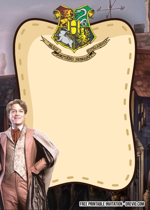 FREE Editable Hogwarts Birthday Invitation