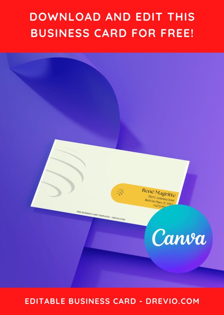 10+ Clean Minimal Canva Business Card Templates F
