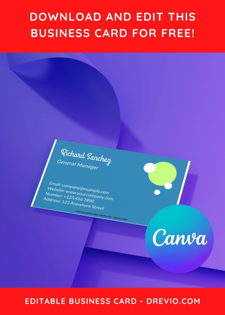 10+ Bright Neon Two Tone Canva Business Card Templates F