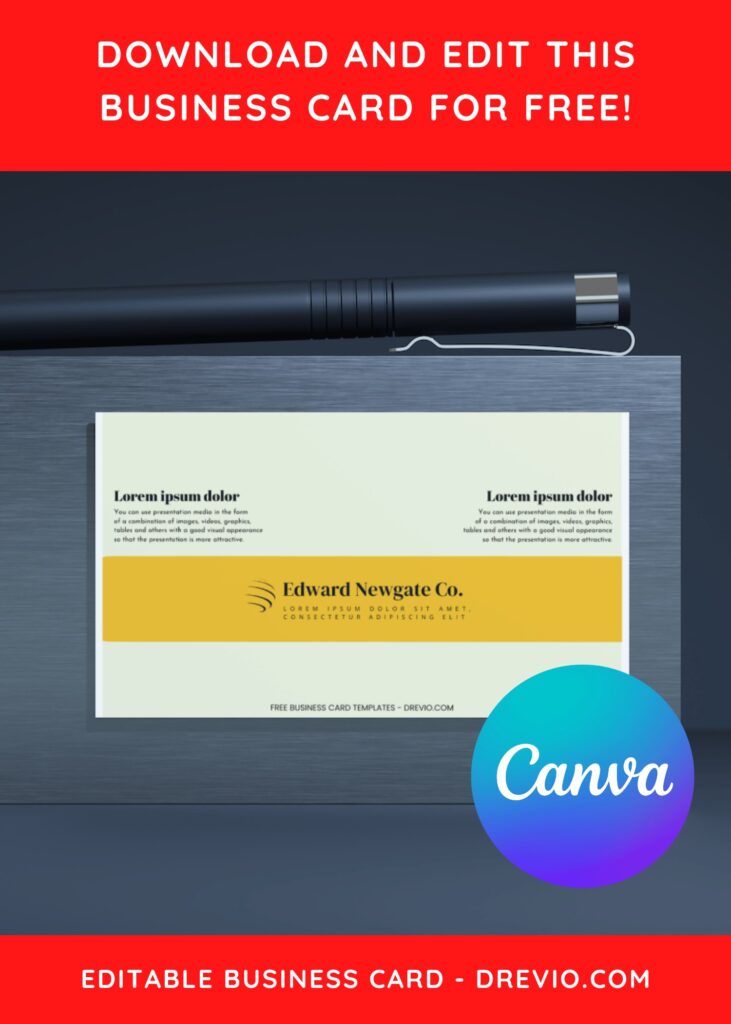 10+ Clean Minimal Canva Business Card Templates H