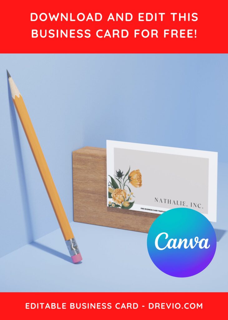 10+ Stylish Tulip Floral Canva Business Card Templates G