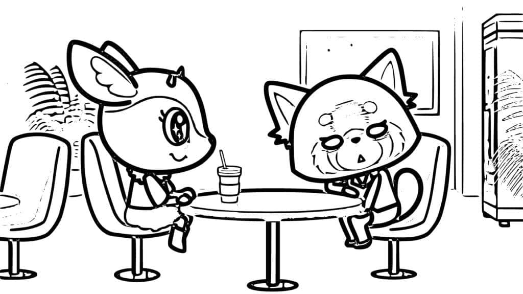 Aggretsuko Coloring Page