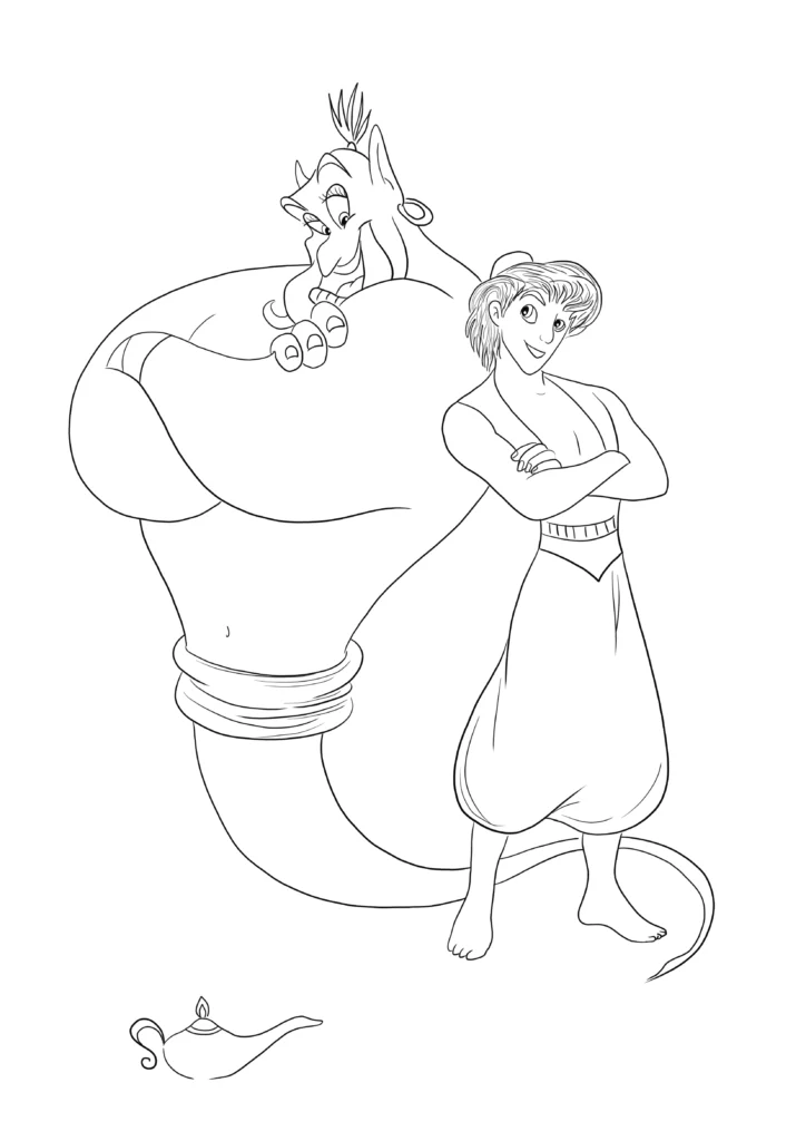 princess jasmine aladdin coloring pages